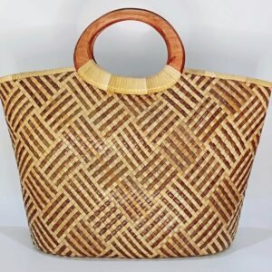 Original BAYONG BAG BROWN and BEIGE CHECKERED